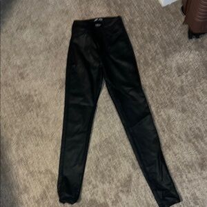 NWOT Black Faux Leather Leggings Size Small